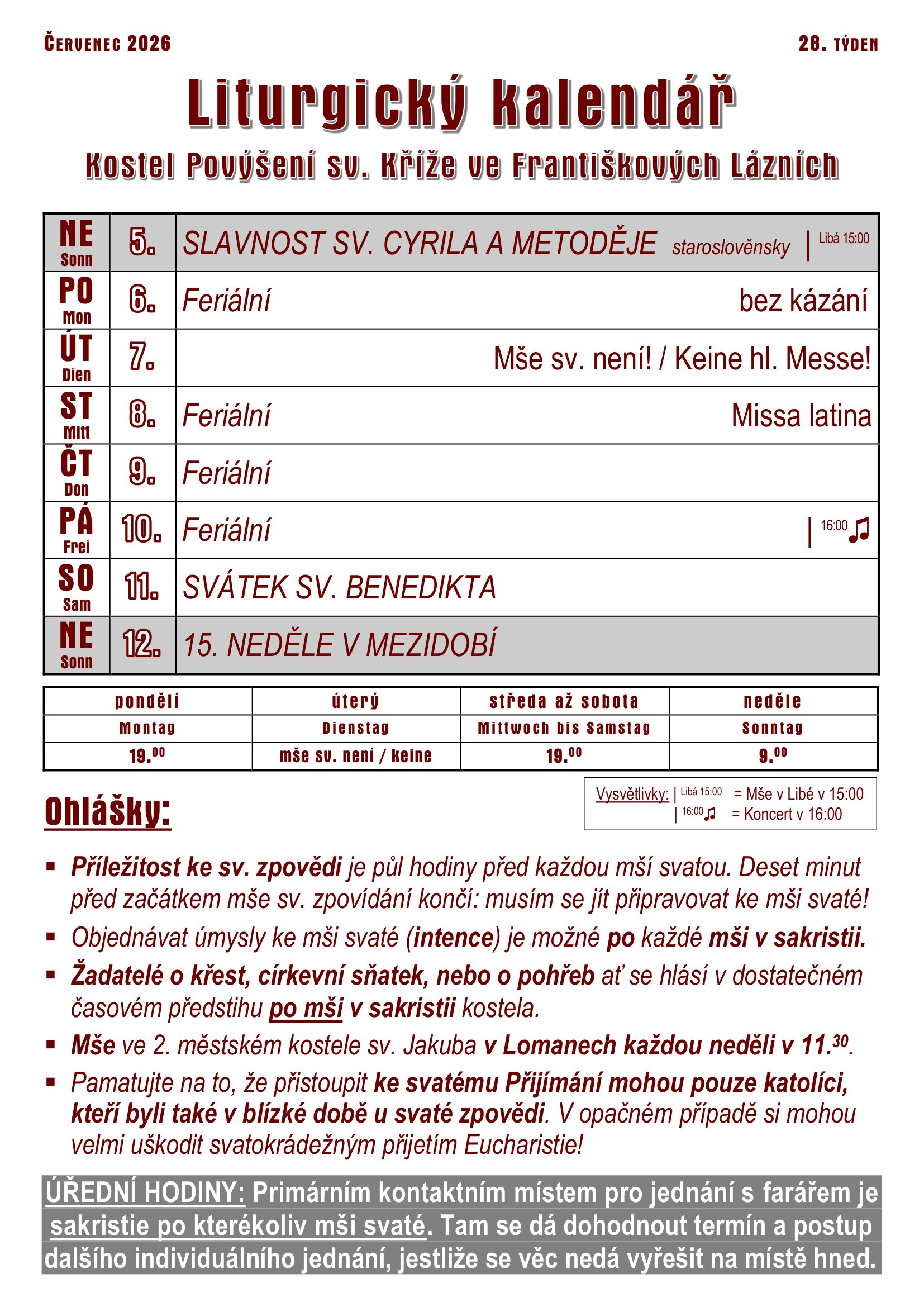 28. liturgický týden