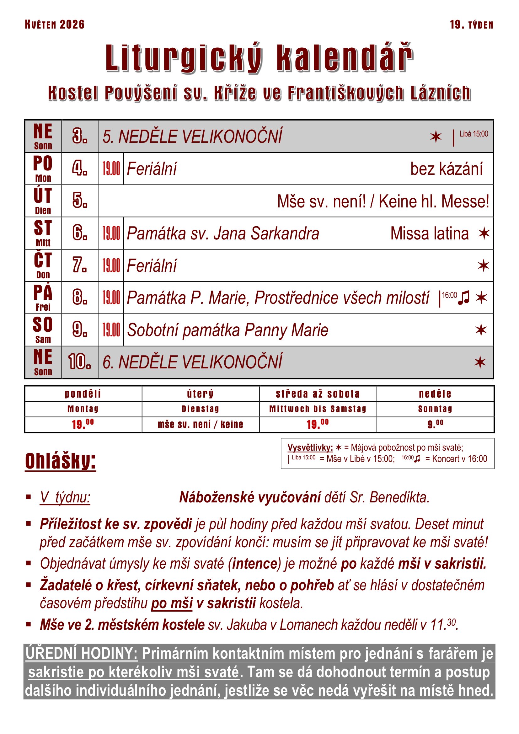19. liturgický týden