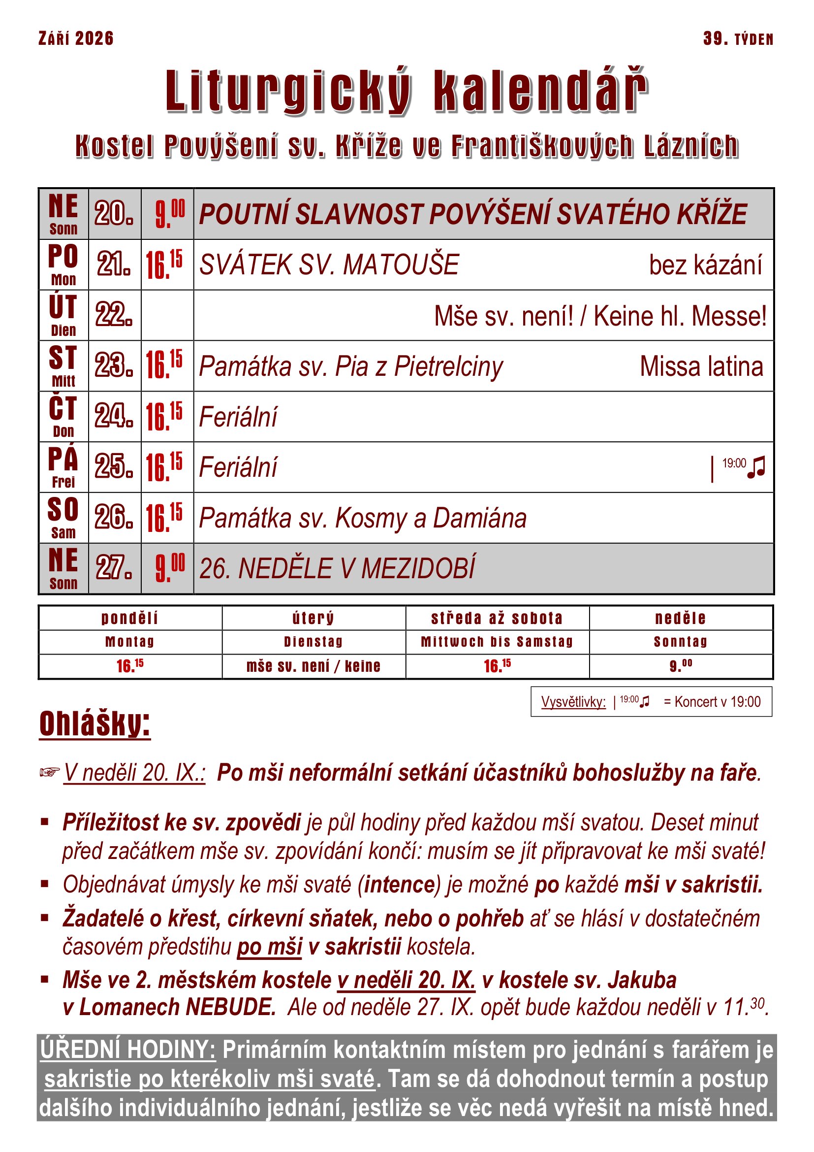 39. liturgický týden